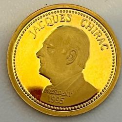 Pièce élections de Jacques Chirac or 22 k 6,4 grammes