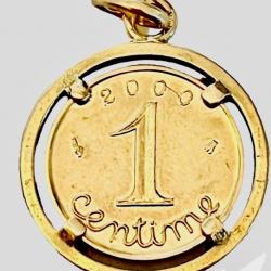 Pièce or 1 centime 2000Médaille