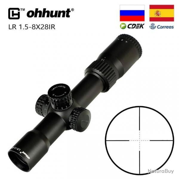 OHHUNT Lunette de Chasse LR 1.5-8X28 IR -