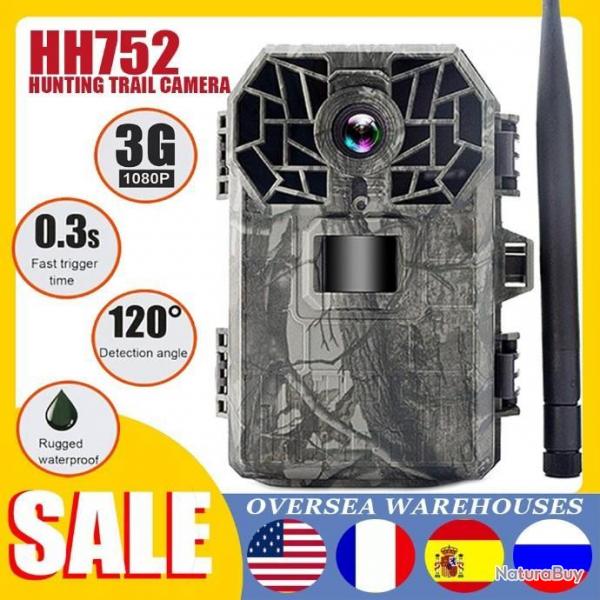 HH752 Camra de chasse 3G MMS SMS SMTP, HD IP66, Vision nocturne infrarouge