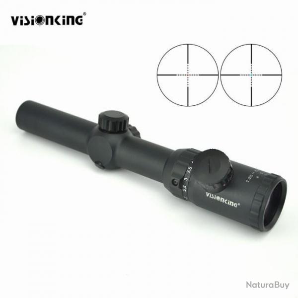 Visionking 1.25-5x26 tanche Mil Dot  avec anneau de montage de 11mm