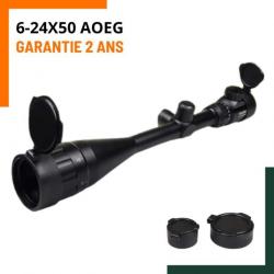 Lunette de visée 6-24x50 AOEG 11/22mn - Garantie 2 ans - Noir - Livraison rapide