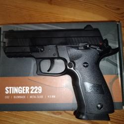 Pistolet Stinger 229 comme neuf CO2 4.5mm