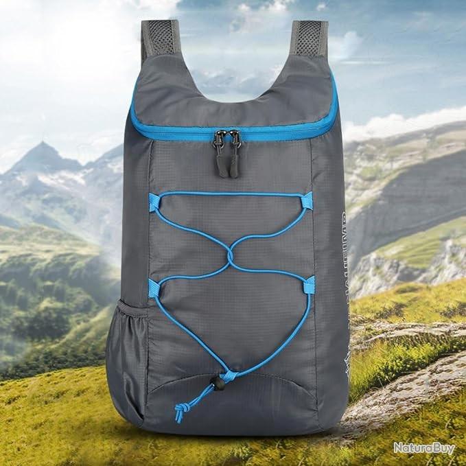 Sac à Dos Pliable Ultraléger - 41x31x12cm - Étanche - Pour Randonnée, Voyage, Camping