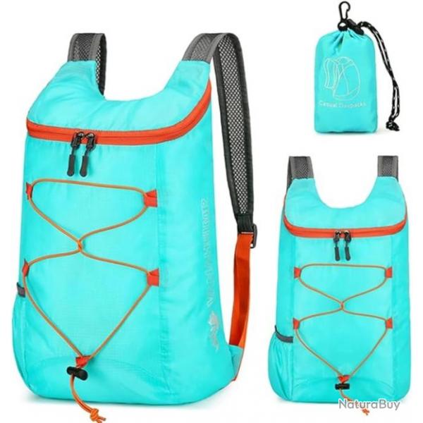 Sac  Dos Pliant Camping Randonne Sport Escalade Cyclisme Haute Densit  luger Bleu Ciel