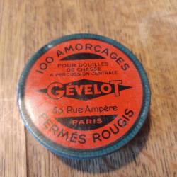 Ancienne boîte d amorçage Marque Gevelot Paris