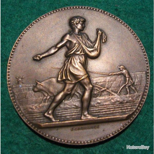 medaille en bronze  " ministere de l'agriculture " 52 grs diametre 50 mm rpublique franaise