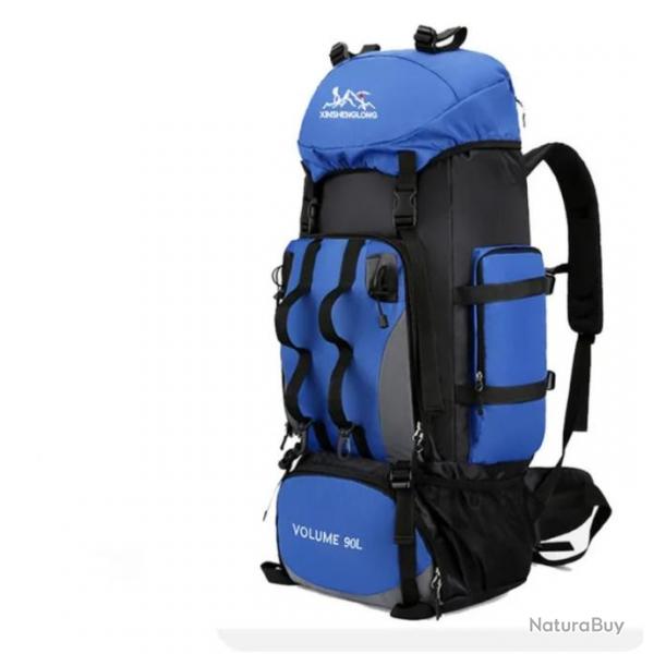 Sac  Dos 90 litres tanche coloris BLEU