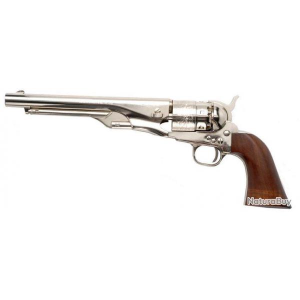 Revolver Poudre Noire Pietta 1860 ARMY ACIER NICKELE CALIBRE 44 - Braderie Et