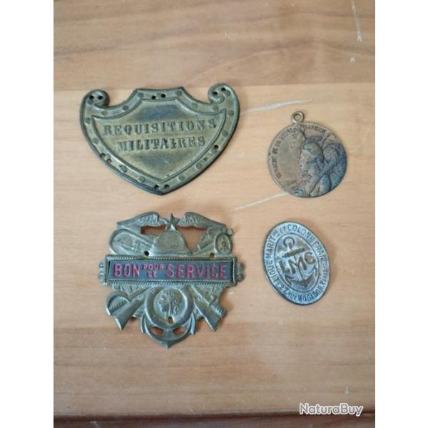 Lot plaques militaires anciennes