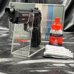 Pack prêt à tirer PISTOLET "BERETTA M9A3 FM NOIR" - CO2 - CAL BB/4.5MM