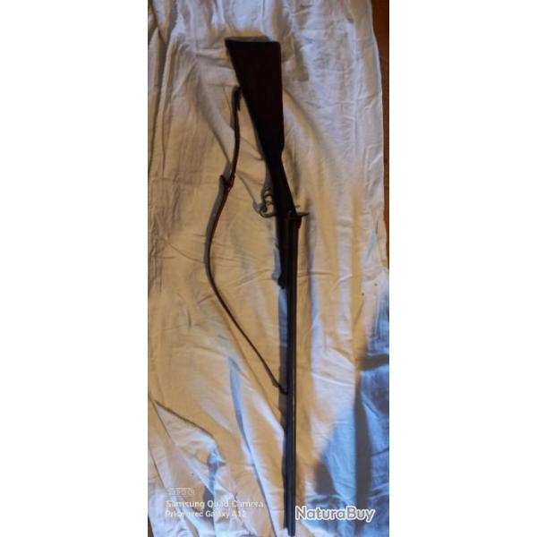 Fusil chasse type lefaucheux calibre 16  broche avec bretelle