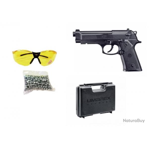 Pistolet  Plomb CO2 Semi Auto Beretta 92 FS Elite 2 + Billes, Lunettes, mallette - Braderie Automne