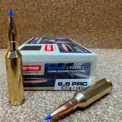 1 Boite de munitions Norma Cal 6.5 PRC  Bondstrike Extreme 9.27g/ 143GR