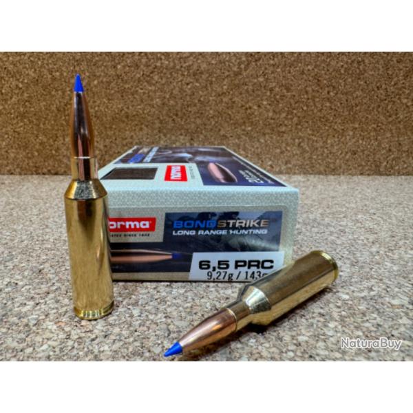 1 Boite de munitions Norma Cal 6.5 PRC  Bondstrike Extreme 9.27g/ 143GR