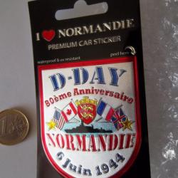 autocollant 80 ème anniversaire débarquement Normandie D-Day 6 juin 1944