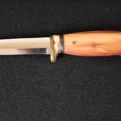 Couteau de chasse Karesuando, lame de 100 mm, manche bois de cerf et red cedar, avec étui cuir