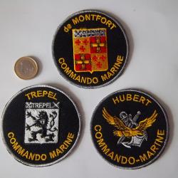 lot 3 écussons militaire commando marine de Monfort Trepel Hubert