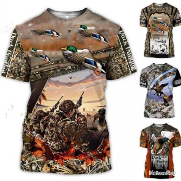 Tee-shirt motif chasse au canard  taille xxs xs s m l xl xxl 3xl 4xl 5xl 6xl