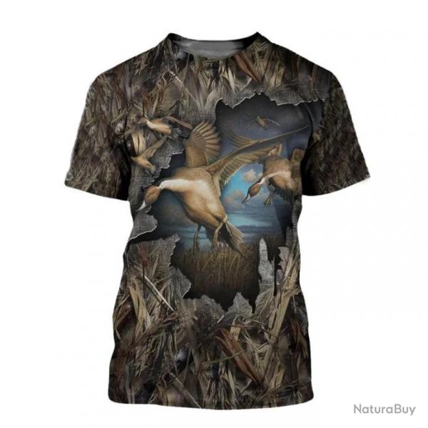 Tee-shirt motif chasse au canard  taille xxs xs s m l xl xxl 3xl 4xl 5xl 6xl. A