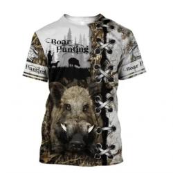 Tee-shirt motif SANGLIER   taille xxs xs s m l xl xxl 3xl 4xl 5xl 6xl. A