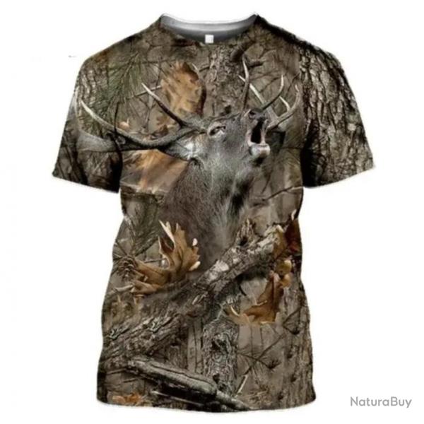 Tee-shirt motif cerf taille xxs xs s m l xl xxl 3xl 4xl 5xl 6xl.