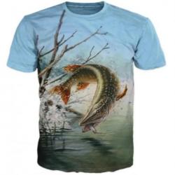 Tee-shirts motif pêche  taille M à 3xl