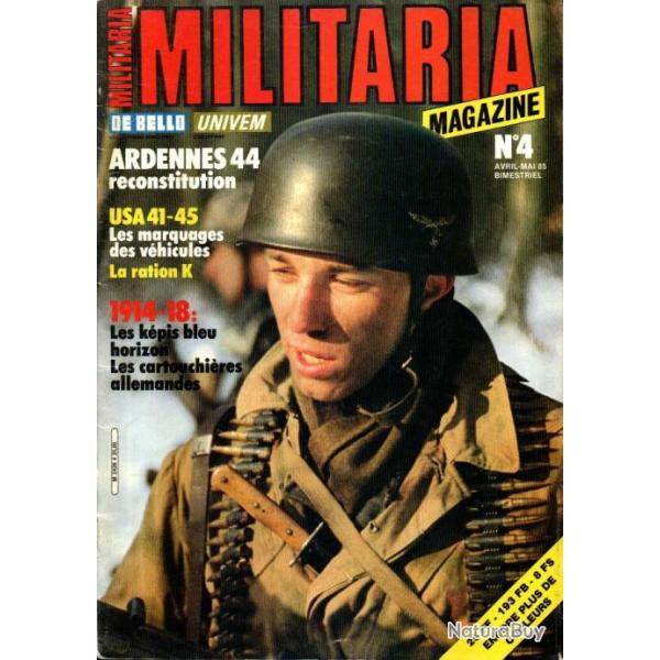 Militaria Magazine 4 ration k, 14-18 cartouchires allemandes, kpis bleu horizon, brets paras