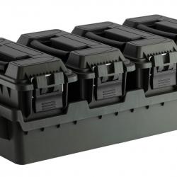 Set 4 Caisses à Munitions avec Bac de Transport