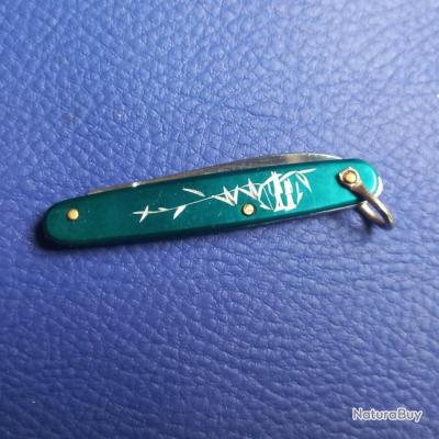 ancien-petit-couteau-de-poche-extra-plat-vert-1970-pocket-knife