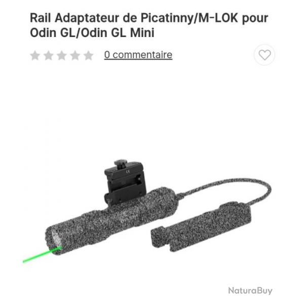 Adaptateur support rail picatinny pour lampe Olight gamme Odin