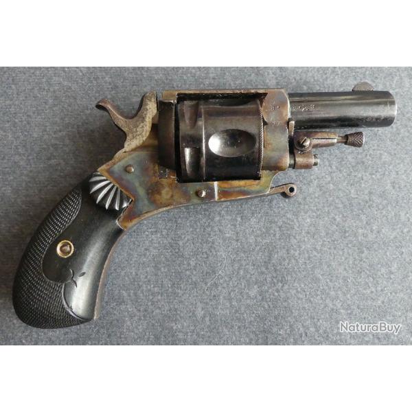 Trs beau revolver Bull-dog en finition de luxe Jaspe calibre 320