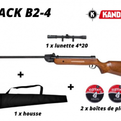 Pack carabine à plombs Kandar Cal 5,5 mm (B2-4) + plombs + lunette + housse 17 joules ! offre promo