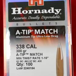 HORNADY A TIP MATCH CAL 338 300GR