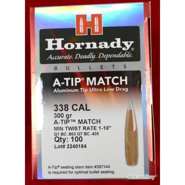 HORNADY A TIP MATCH CAL 338 300GR