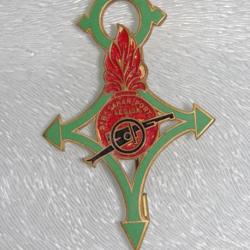 INSIGNE DE LA LEGION ETRANGERE 1939 :  2° BATAILLON SAHARIEN  PORTE LEGION ETRANGERE ------RARE ----