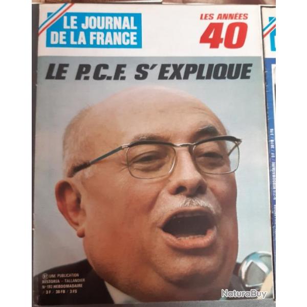 Revue , Le Journal de la France, Les annes 40 - n 192 (97) Le PCF s'Explique. Historia Tallandier.