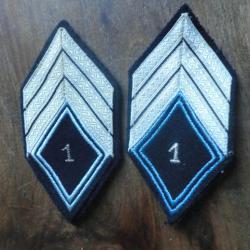 paires losanges de bras 1er régiment de hussards parachutiste