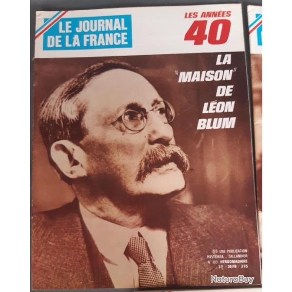 Revue , Le Journal de la France, Les annes 40 - n 193 (98) La Maison de Leon Blum. Historia