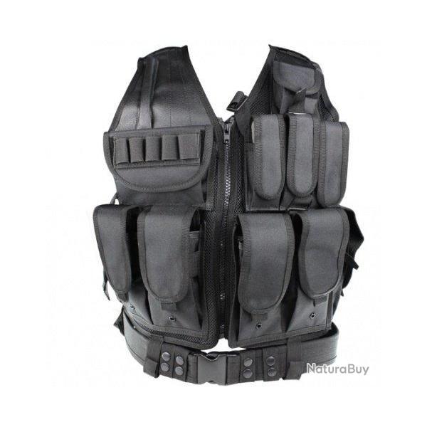 Veste Tactique Recon Mesh Holster (S&T) Noir