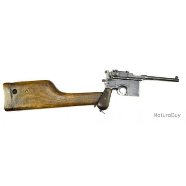 Pistolet mauser c96 calibre 7.63 et sont etuis crosse au meme numeros 281325