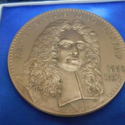 médaille de table Henry François d'Aguesseau 1668/1751- notariat français - caisse des dépôts 1977