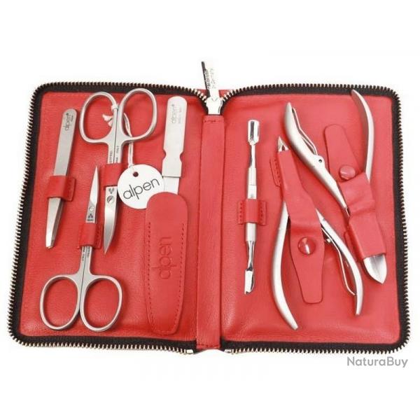 Trousse manucure "7 Pices Soft", Couleur rouge [Alpen]