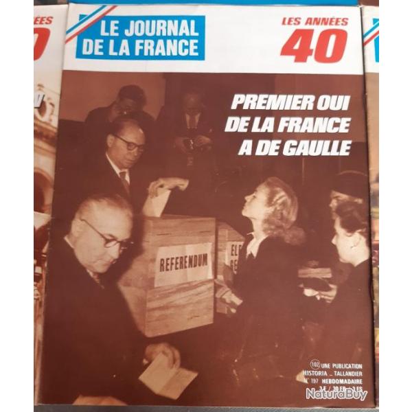 Revue , Le Journal de la France, Les annes 40 - n 197 (102) Premier Oui de la France  De gaule.