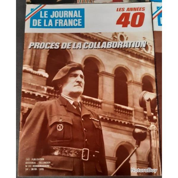 Revue , Le Journal de la France, Les annes 40 - n 198 (103) Procs de la collaboration. Historia