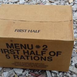 Boîte carton vide rations First Half