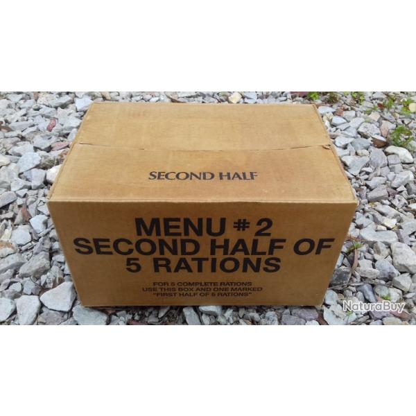 Bote carton vide rations Second Half