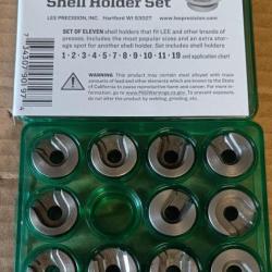 Kit Shell Holder universel LEE - shell holder set (11 shell holder parmi les plus courants) 090197