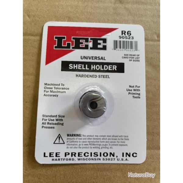 shell holder lee 6 R6 N6 pour 218 bee, 25/20 win, 32/20, 32wcf, ...