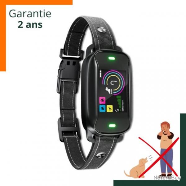 Garantie 2 ans - Collier anti-aboiement - 4 modes - 5 niveaux - Etanche IP67